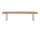 Holzbank Bullwer Akazie silberfarben 190x40