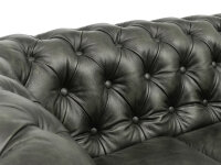 Sofa Chesterfield 2-Sitzer Echtleder gr&uuml;n