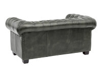 Sofa Chesterfield 2-Sitzer Echtleder gr&uuml;n
