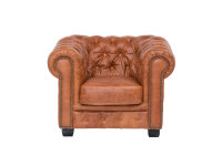 Sessel Chesterfield Echtleder vintage cracker