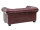 Sofa Chesterfield 2-Sitzer Echtleder rot