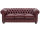 Sofa Chesterfield 3-Sitzer Echtleder rot