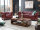 Sofa Chesterfield 3-Sitzer Echtleder rot