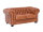 Sofa Chesterfield 2-Sitzer Echtleder vintage cracker