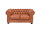 Sofa Chesterfield 2-Sitzer Echtleder vintage cracker