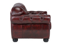 Sofa Chesterfield Hereford 2-Sitzer Echtleder rot