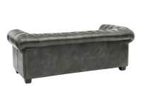 Sofa Chesterfield 3-Sitzer Echtleder gr&uuml;n
