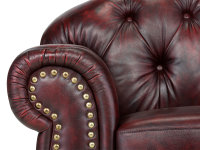 Sessel Chesterfield Hereford Echtleder rot