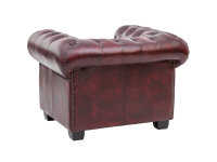 Sessel Chesterfield Echtleder rot