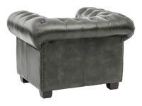 Sessel Chesterfield Echtleder gr&uuml;n