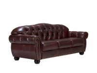 Sofa Chesterfield Hereford 3-Sitzer Echtleder rot