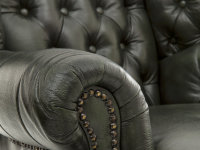 Ohrensessel Chesterfield Pittsfield Echtleder gr&uuml;n