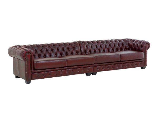 Sofa Chesterfield 6-Sitzer antik rot
