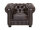 Sessel Chesterfield Echtleder braun