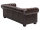 Sofa Chesterfield 3-Sitzer Echtleder braun