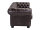 Sofa Chesterfield 3-Sitzer Echtleder braun
