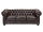 Sofa Chesterfield 3-Sitzer Echtleder braun