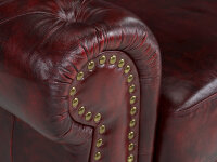 Garnitur1+2+3 Chesterfield Hereford antik rot