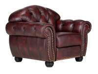 Garnitur1+2+3 Chesterfield Hereford antik rot