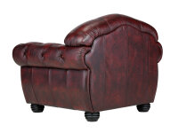 Garnitur1+2+3 Chesterfield Hereford antik rot