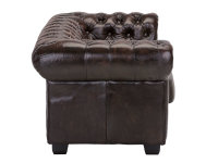 Sofa Chesterfield 2-Sitzer Echtleder braun