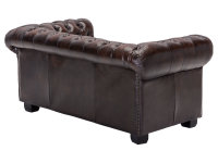 Sofa Chesterfield 2-Sitzer Echtleder braun