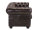 Sofa Chesterfield 2-Sitzer Echtleder braun