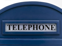 Barschrank Telefonzelle Blau