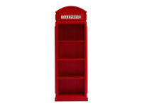 B&uuml;cherregal Telefonzelle rot