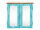 Spiegelschrank Santa Cruz blau