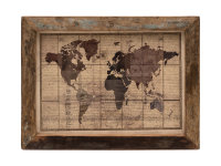 Wandbild World Map 60x45