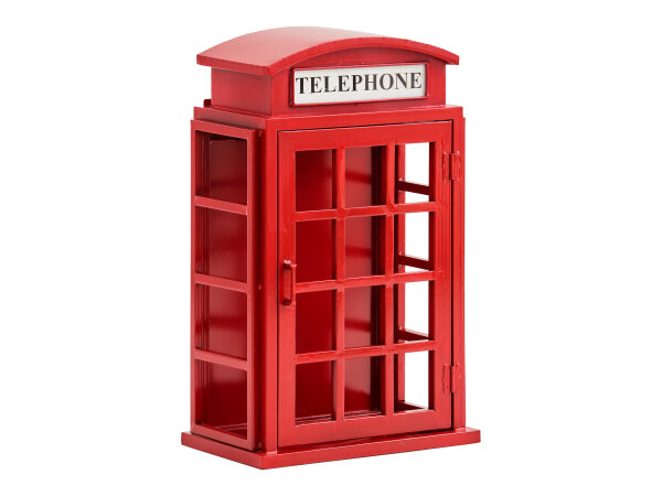 Wandregal Telefonzelle rot