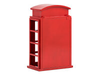 Wandregal Telefonzelle rot