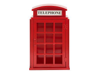 Wandregal Telefonzelle rot