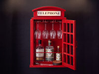 Wandregal Telefonzelle rot