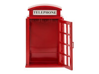 Wandregal Telefonzelle rot