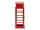 Wandregal Telefonzelle rot