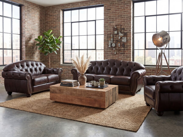 Sofagarnitur Hereford Echtleder