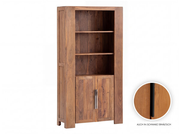 B&uuml;cherschrank Osbon silber Akazie