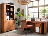 B&uuml;cherschrank Osbon silber Akazie