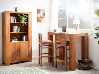 B&uuml;cherschrank Osbon silber Akazie