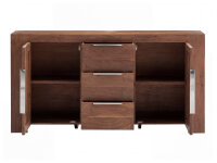 Sideboard Osbon Akazie - Metallgriffe Silber