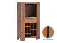 Bar Highboard Osbon Akazie - Metallgriffe Silber
