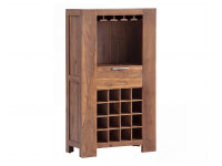 Bar Highboard Osbon Akazie - Metallgriffe Silber