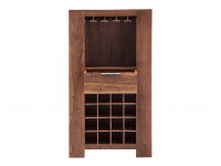 Bar Highboard Osbon Akazie - Metallgriffe Silber