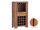 Bar Highboard Osbon Akazie - Metallgriffe Silber