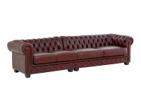 Sofa Chesterfield 5-Sitzer Echtleder
