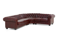 Ecksofa Chesterfield Echtleder II
