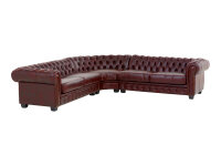 Ecksofa Chesterfield Echtleder III