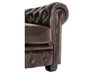 Sofa Chesterfield 6-Sitzer antik braun